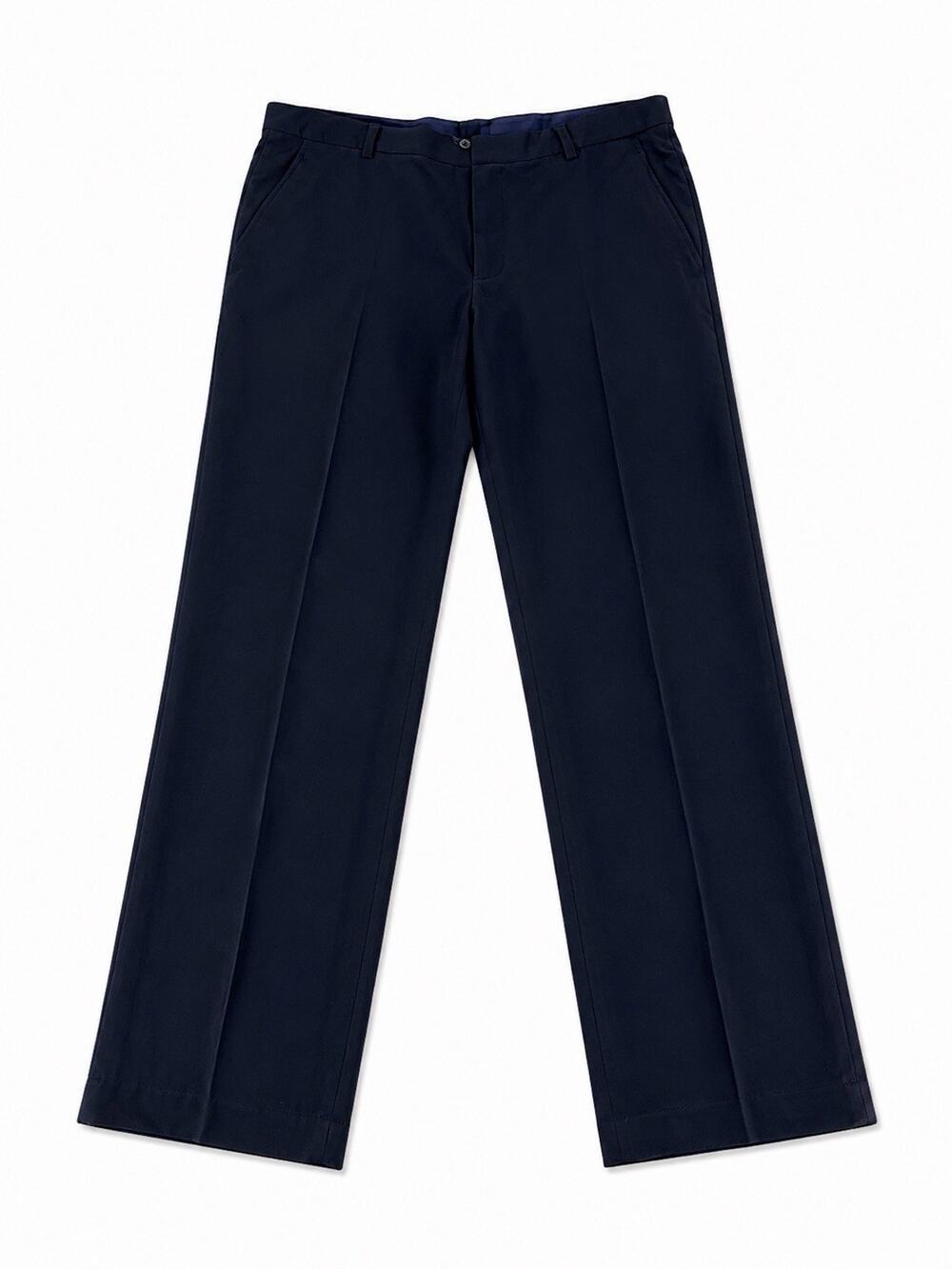 For Your One Men’s Dress Pants 35x34 Navy Blue Flat Front Slacks